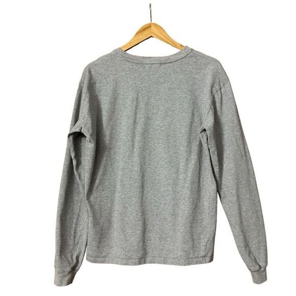 GOOD AMERICAN Long Sleeve Crew Neck T-Shirt Gray Heather size 1\2 - Picture 4 of 13